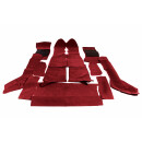 CARPET SET TUFTED TARTAN-RED