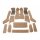 Teppichsatz Wolle "Luxury" beige