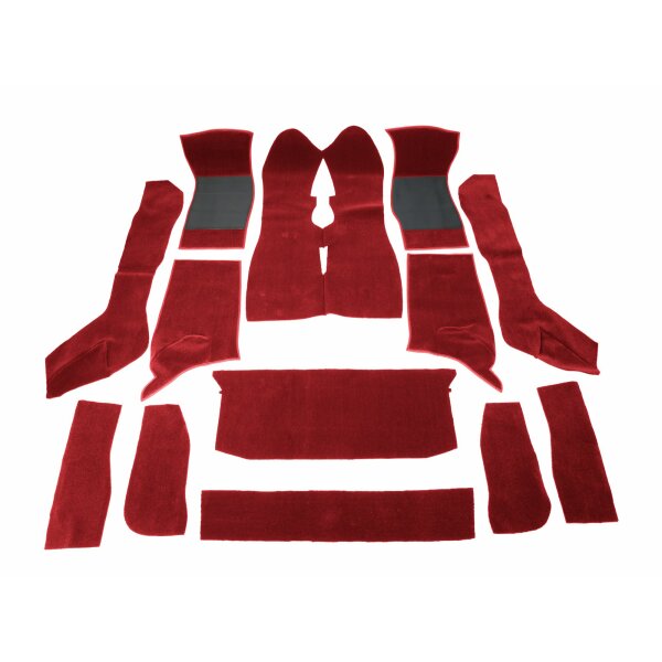 Teppichsatz Wolle "Luxury" tartan-rot