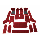 Teppichsatz Wolle "Luxury" tartan-rot