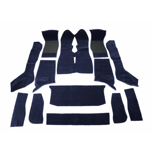 Teppichsatz Wolle "Luxury" navy-blau